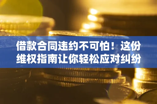 武汉借款合同违约不可怕！这份维权指南让你轻松应对纠纷