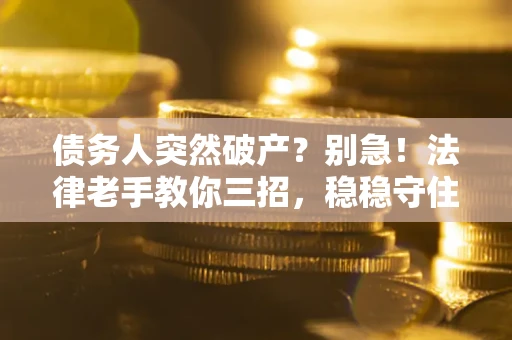 武汉债务人突然破产？别急！法律老手教你三招，稳稳守住血汗钱