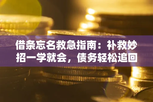 武汉借条忘名救急指南：补救妙招一学就会，债务轻松追回！