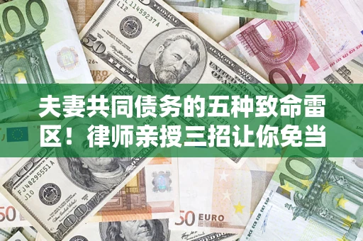 武汉夫妻共同债务的五种致命雷区！律师亲授三招让你免当替罪羊